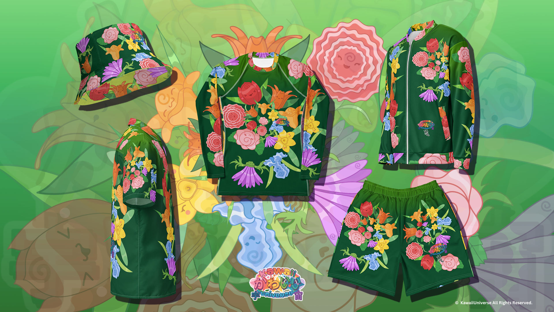 Kawaii Universe Cute Emerald Fibonacci Florals: A Timeless Spiral That Blooms Across Eras