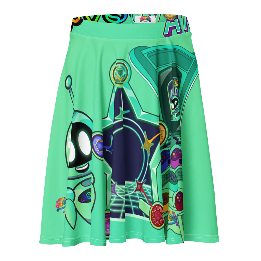 Kawaii Universe - ASAP Arcade Ari Green Flowy Sport Skirt