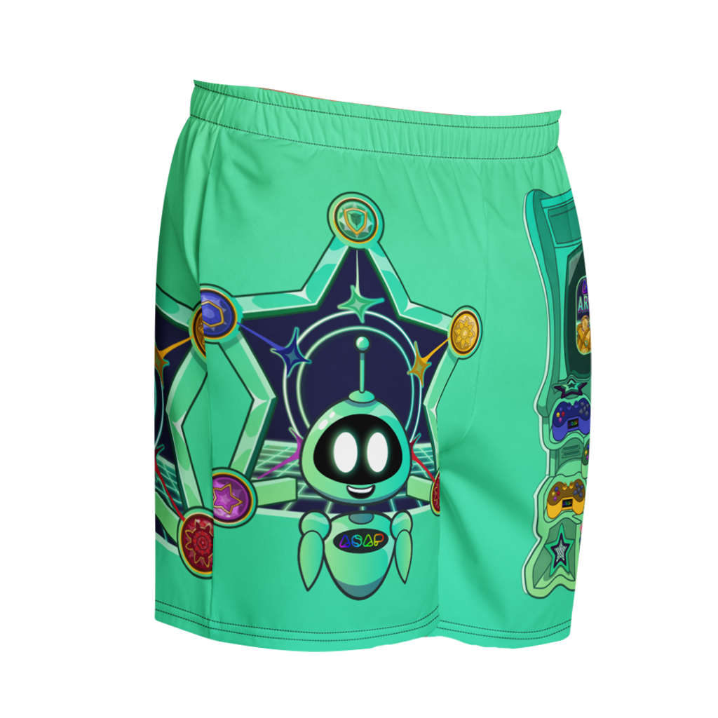 Kawaii Universe - ASAP Arcade Ari Green Unisex Sport or Swim Shorts