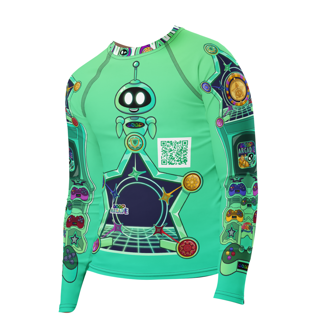 Kawaii Universe - ASAP Arcade Ari Green Toddler to Tween Unisex Rash Guard