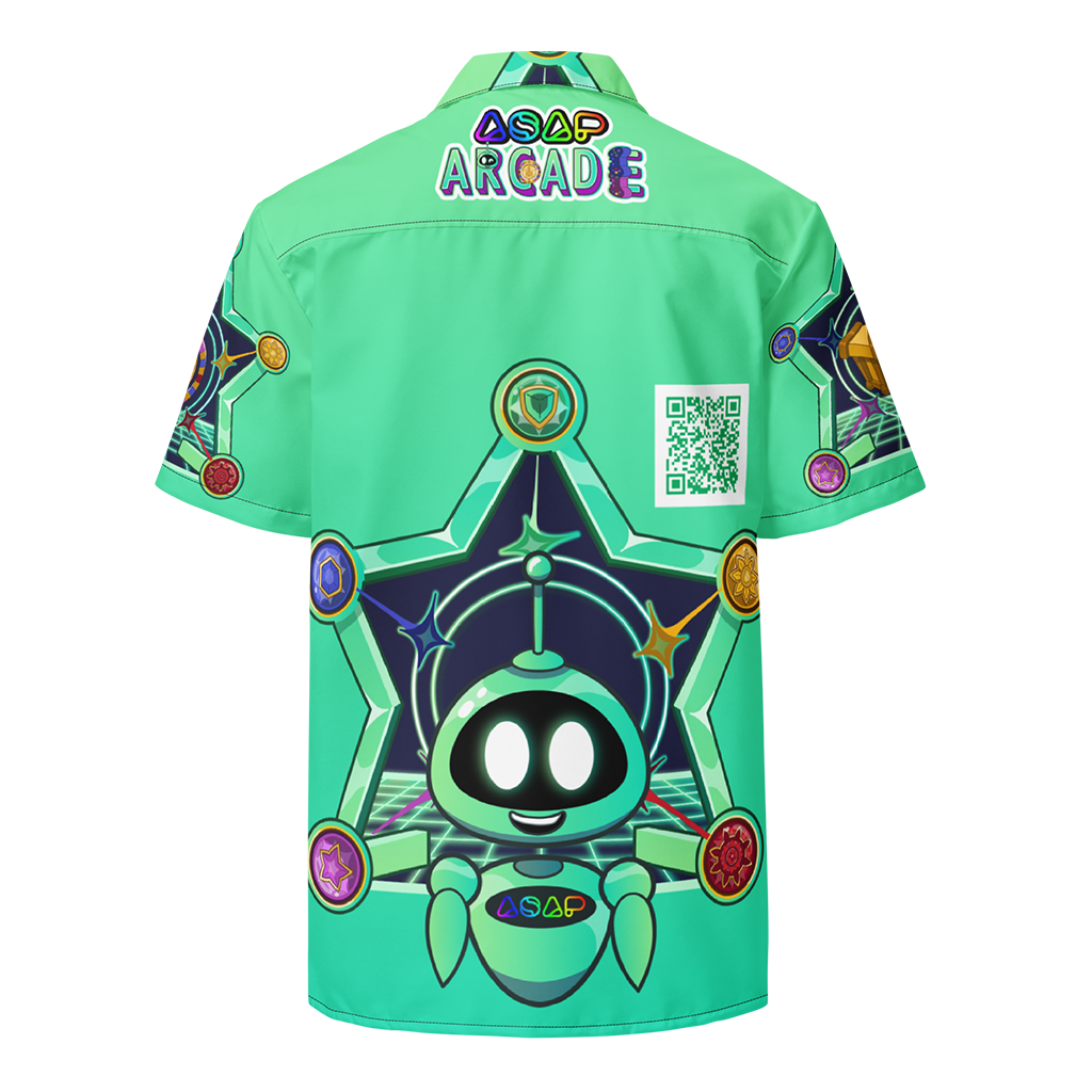 Kawaii Universe - ASAP Arcade Ari Green Unisex Button Up Shirt