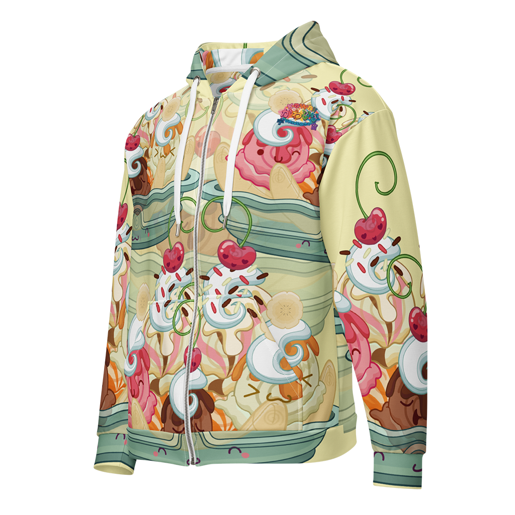 Kawaii Universe - Cute Banana Split Ice Cream Unisex Classic or Zip up Hoodie