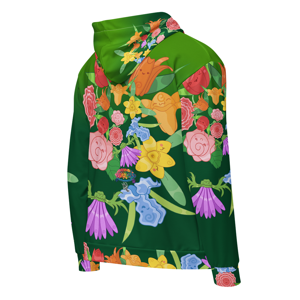 Kawaii Universe - Cute Emerald Fibonacci Florals Unisex Classic or Zip up Hoodie