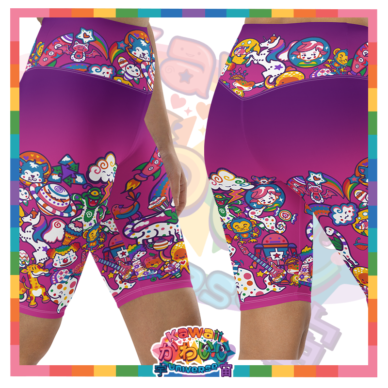 Kawaii Universe - Cute Playfulverse Bike Shorts