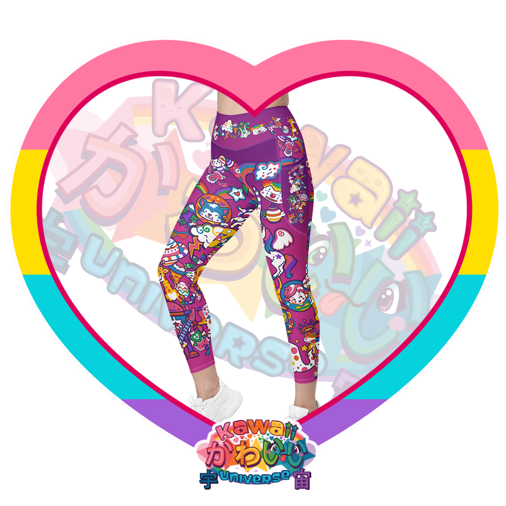 Kawaii Universe - Cute Playfulverse Ladies Leggings