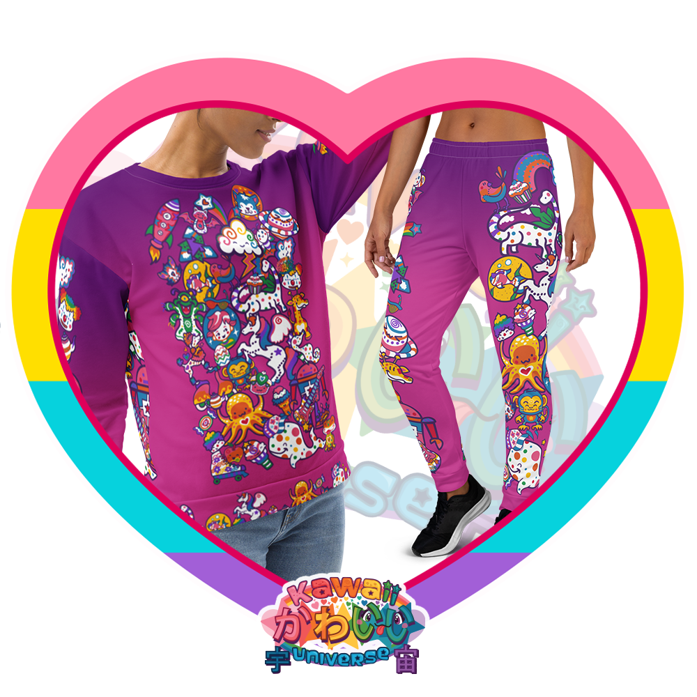 Kawaii Universe - Cute Playfulverse Ladies Sweats Set