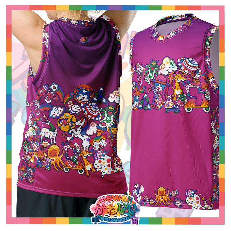 Kawaii Universe - Cute Playfulverse Unisex Sports Tank Jersey