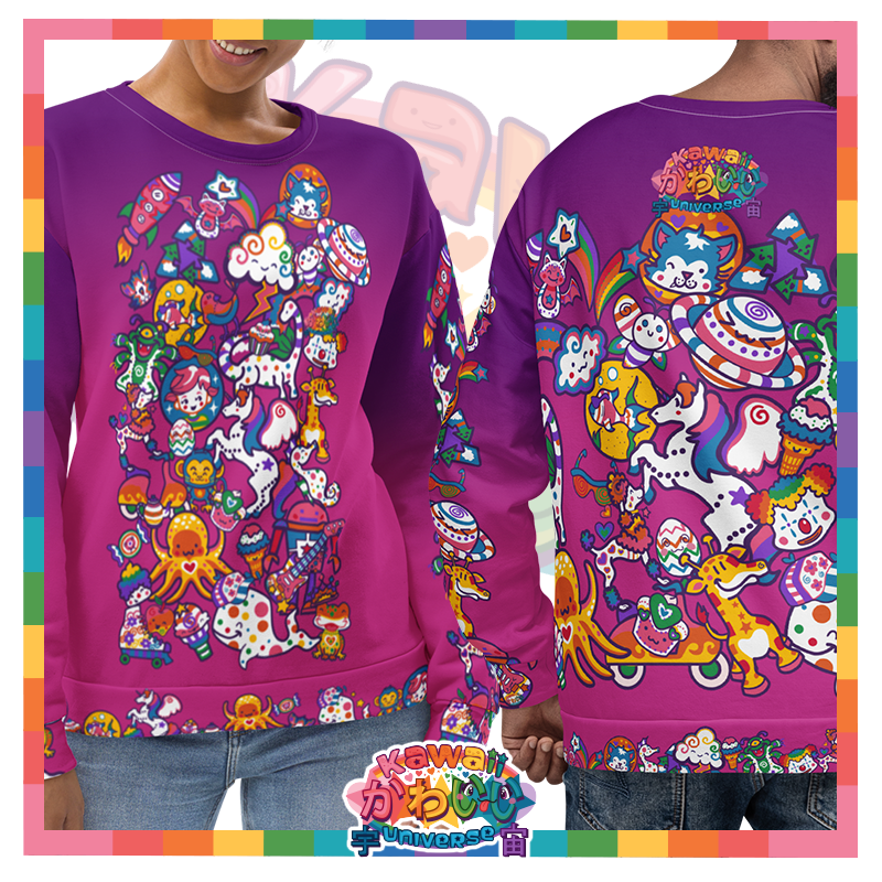 Kawaii Universe - Cute Playfulverse Unisex Longsleeve
