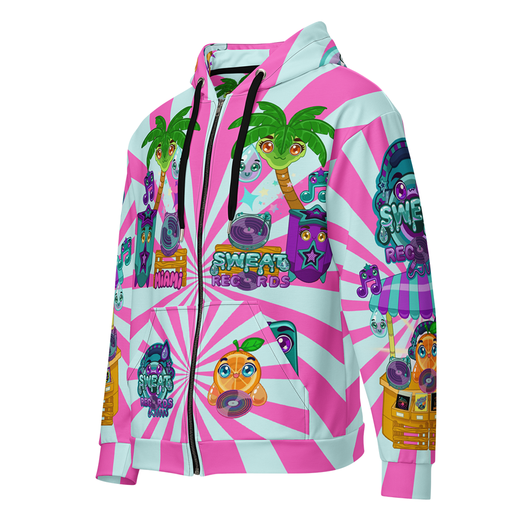 Kawaii Universe - Cute Sweat Records Candii Stripes Unisex Classic or Zip up Hoodie