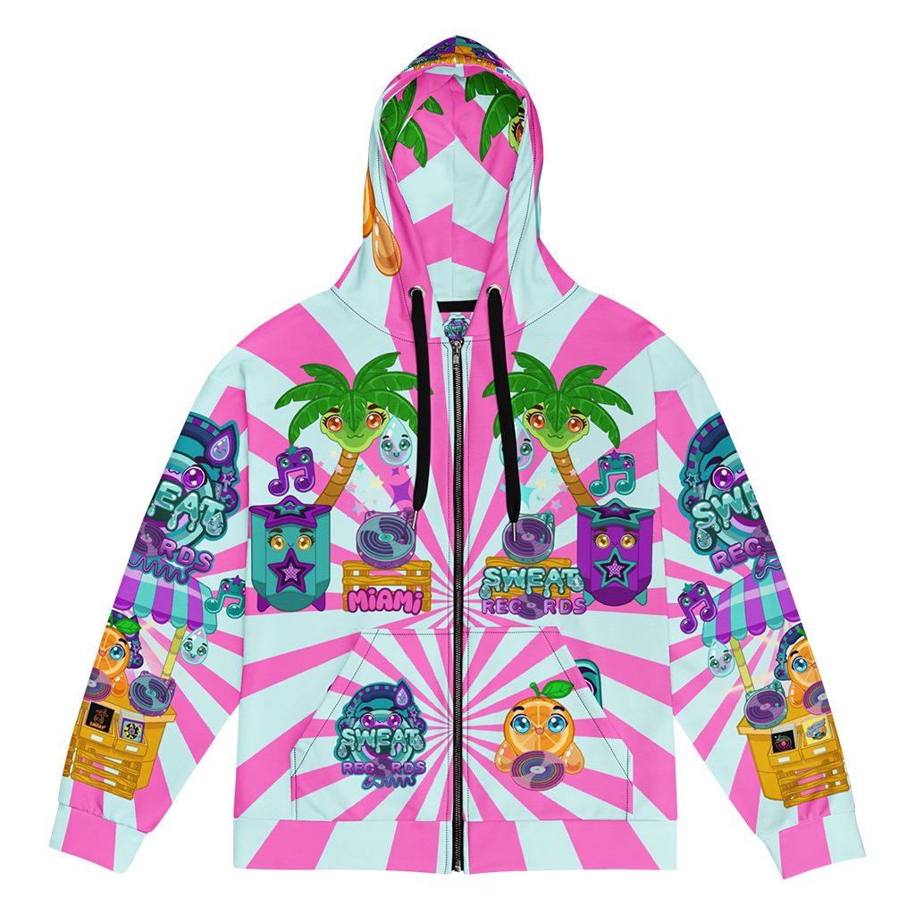 Kawaii Universe - Cute Sweat Records Candii Stripes Unisex Classic or Zip up Hoodie