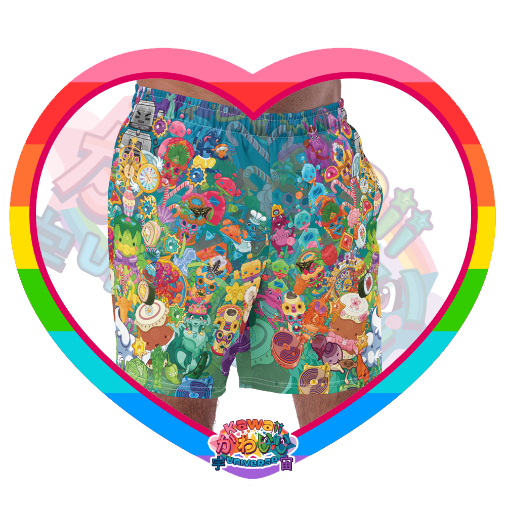 Kawaii Universe - Cute Cheery KUtemas Mens Swim Shorts