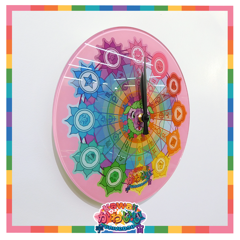 Kawaii Universe - Cute Cosmic Zodiac Medallion Clock