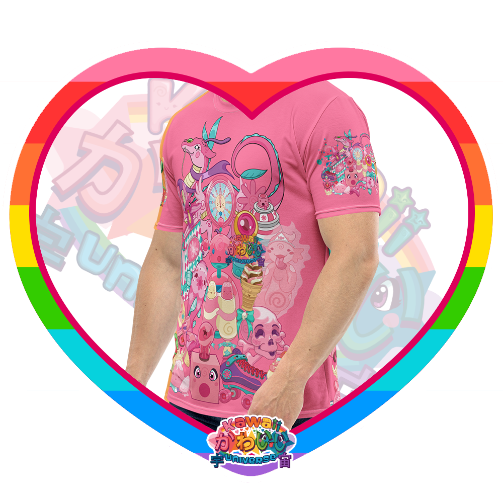 Kawaii Universe - Cute Hyper Nikomi Pink Collection Mens Tee