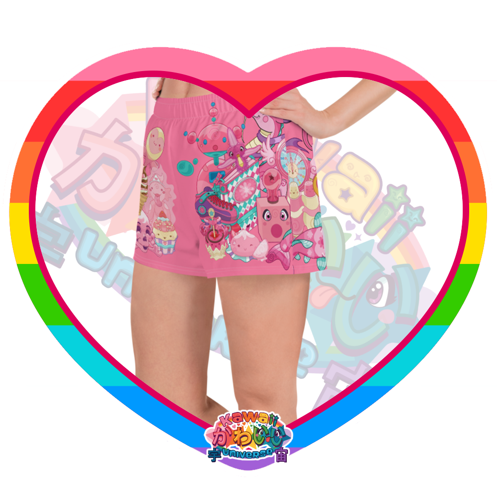Kawaii Universe - Cute Hyper Nikomi Pink Collection Ladies Sports Shorts