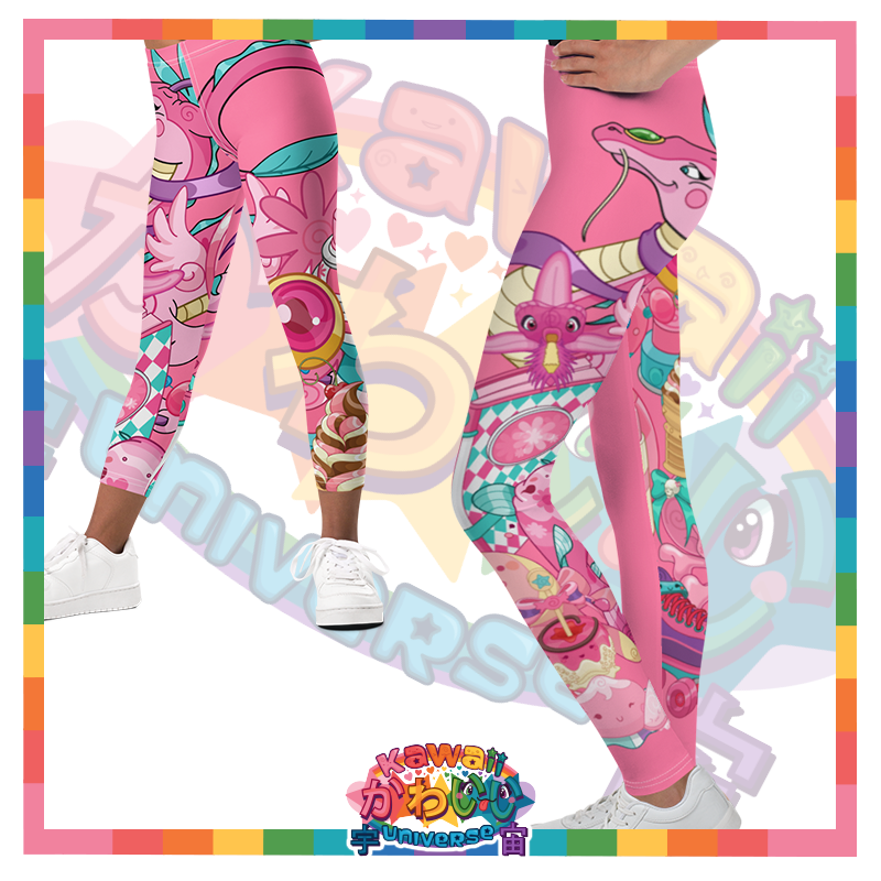 Kawaii Universe - Cute Hyper Nikomi Pink Collection Toddler to Tween Leggings