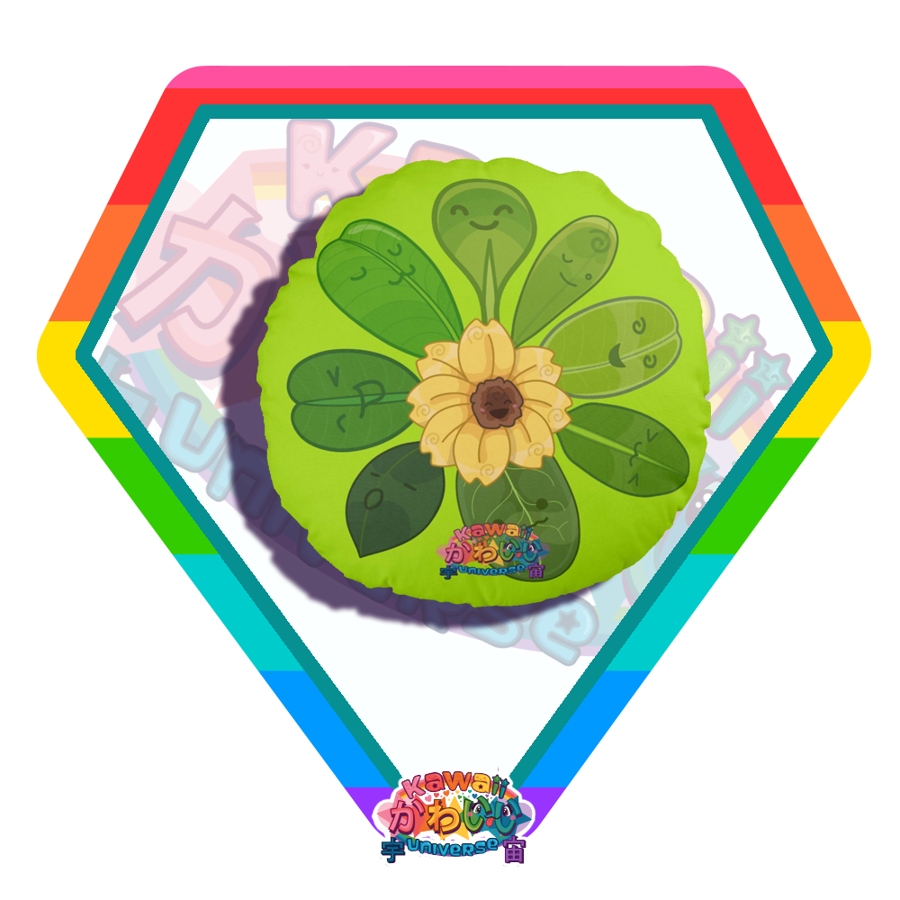 Kawaii Universe - Cute Leafs Legend Sunflower Double Sided Zippered Pillow