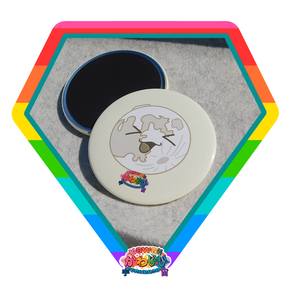 Kawaii Universe - Cute Lunar Full Moon Designer Medallion Magnet