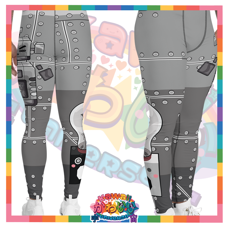 Kawaii Universe - Cute Metallized Robot Mens Leggings