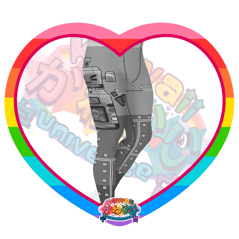 Kawaii Universe - Cute Metallized Robot Mens Leggings