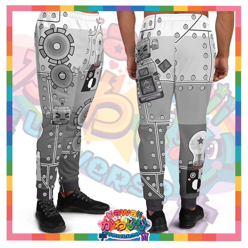 Cute Metallized Robot Mens Sweat Pants
