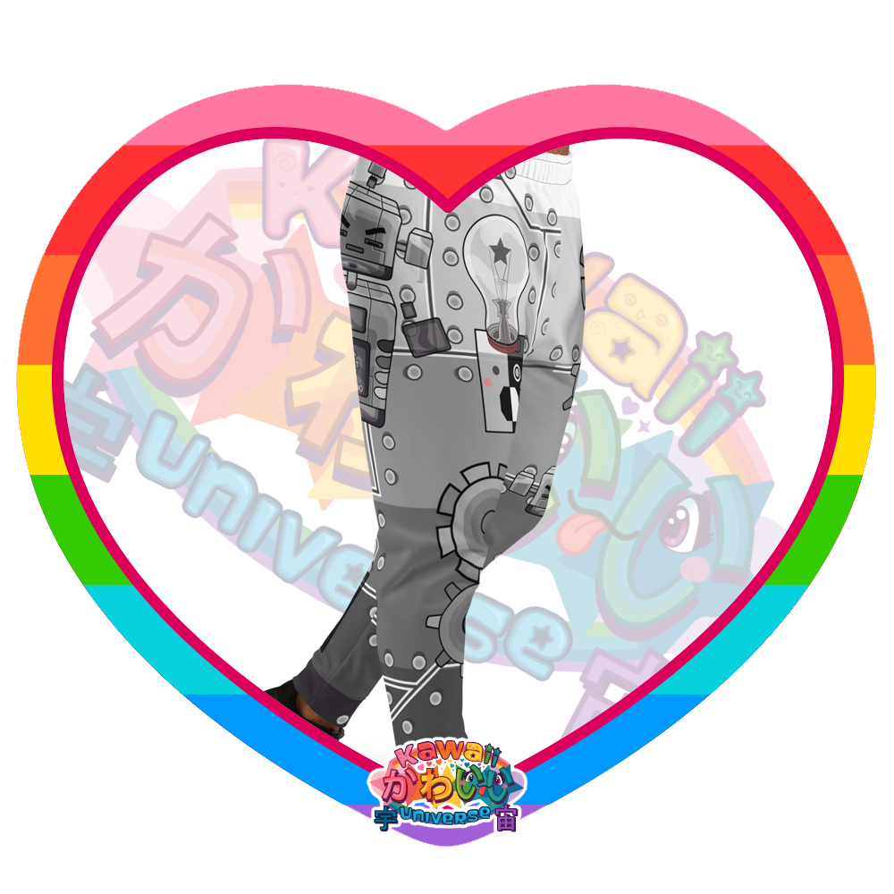 Cute Metallized Robot Mens Sweat Pants