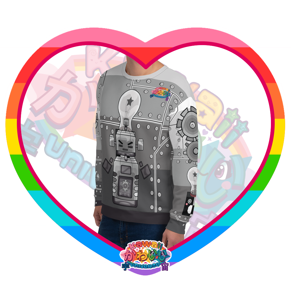 Kawaii Universe - Cute Metallized Robot Unisex Longsleeve