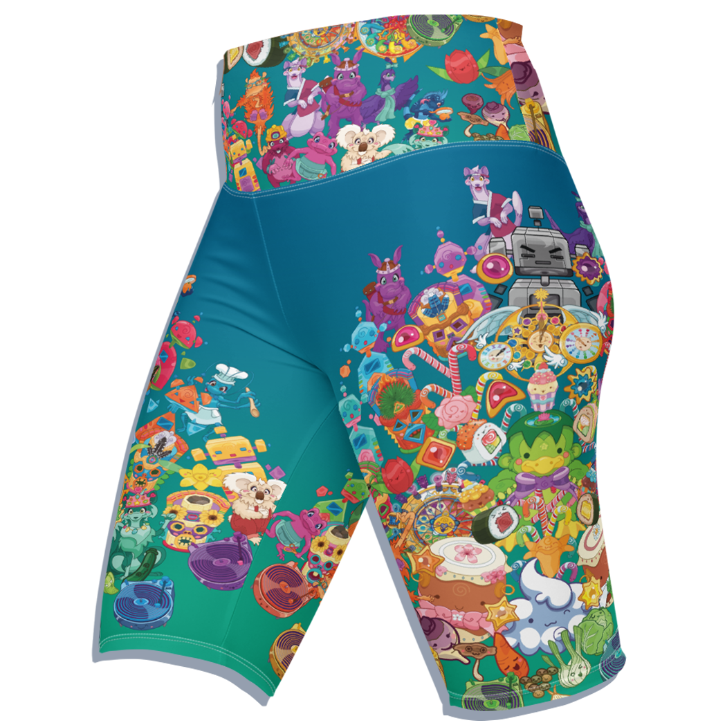 Kawaii Universe - Cute Cheery KUtemas Bike Shorts