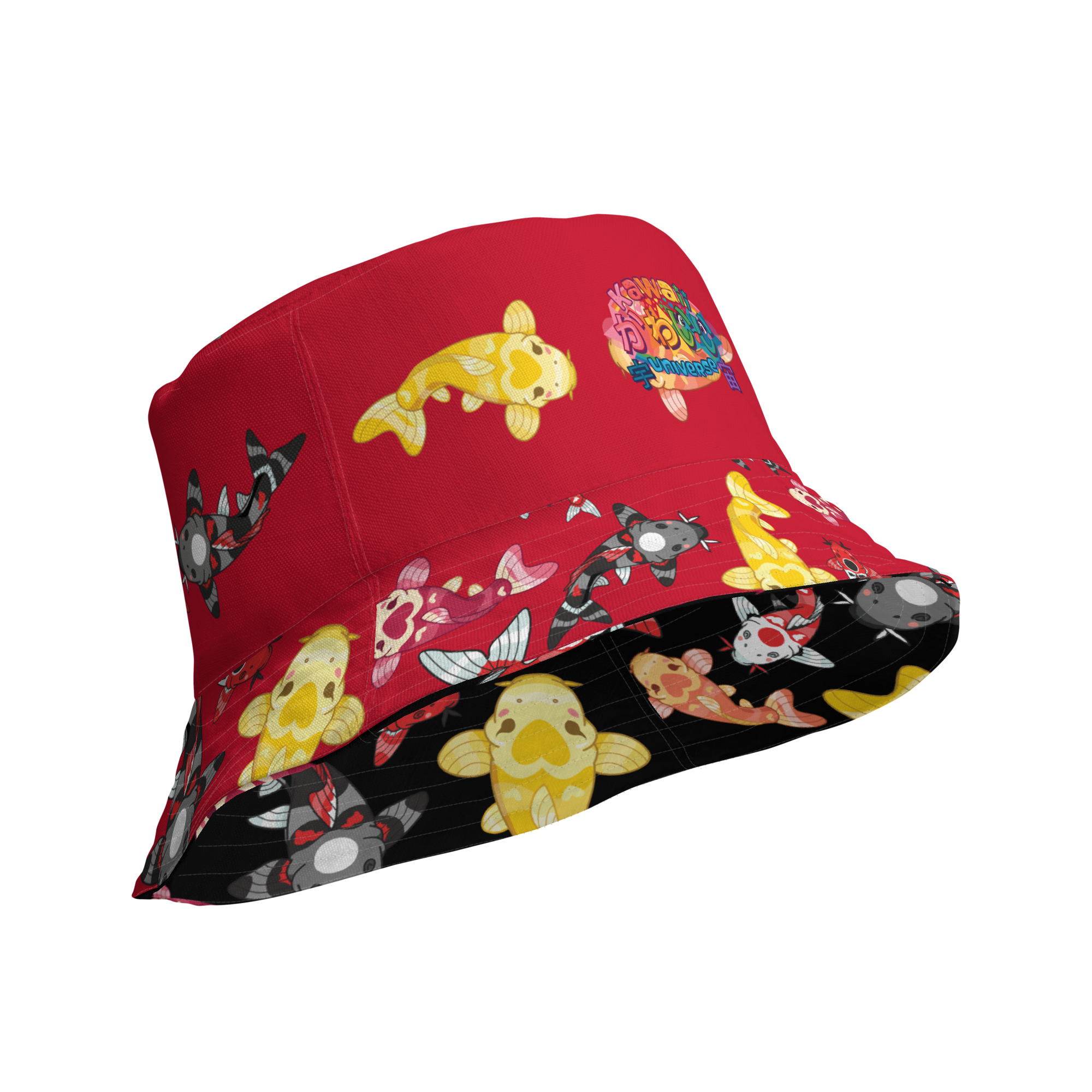 Kawaii Universe - Cute Classic Koi Noir Double Sided Unisex Bucket Hat