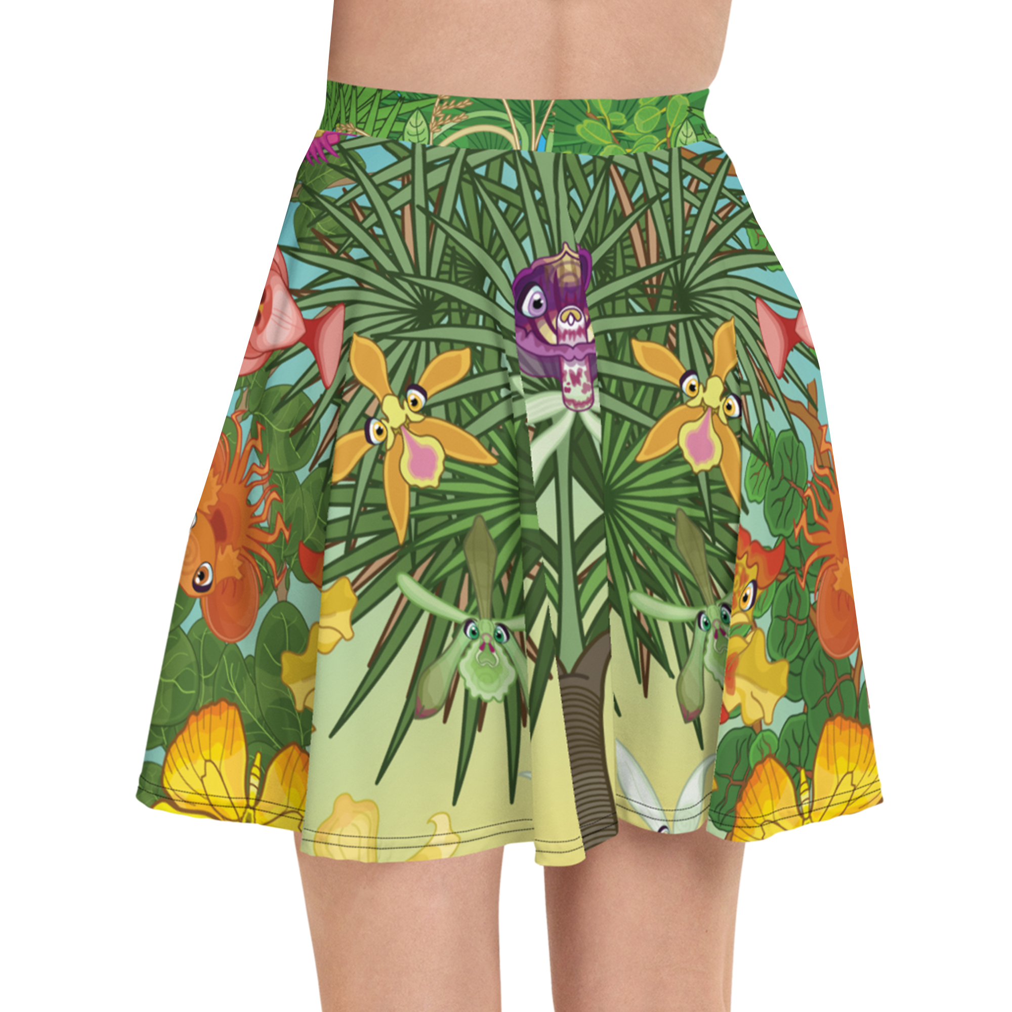 Kawaii Universe - Cute Florida Coastal Hammock Flowy Skirt