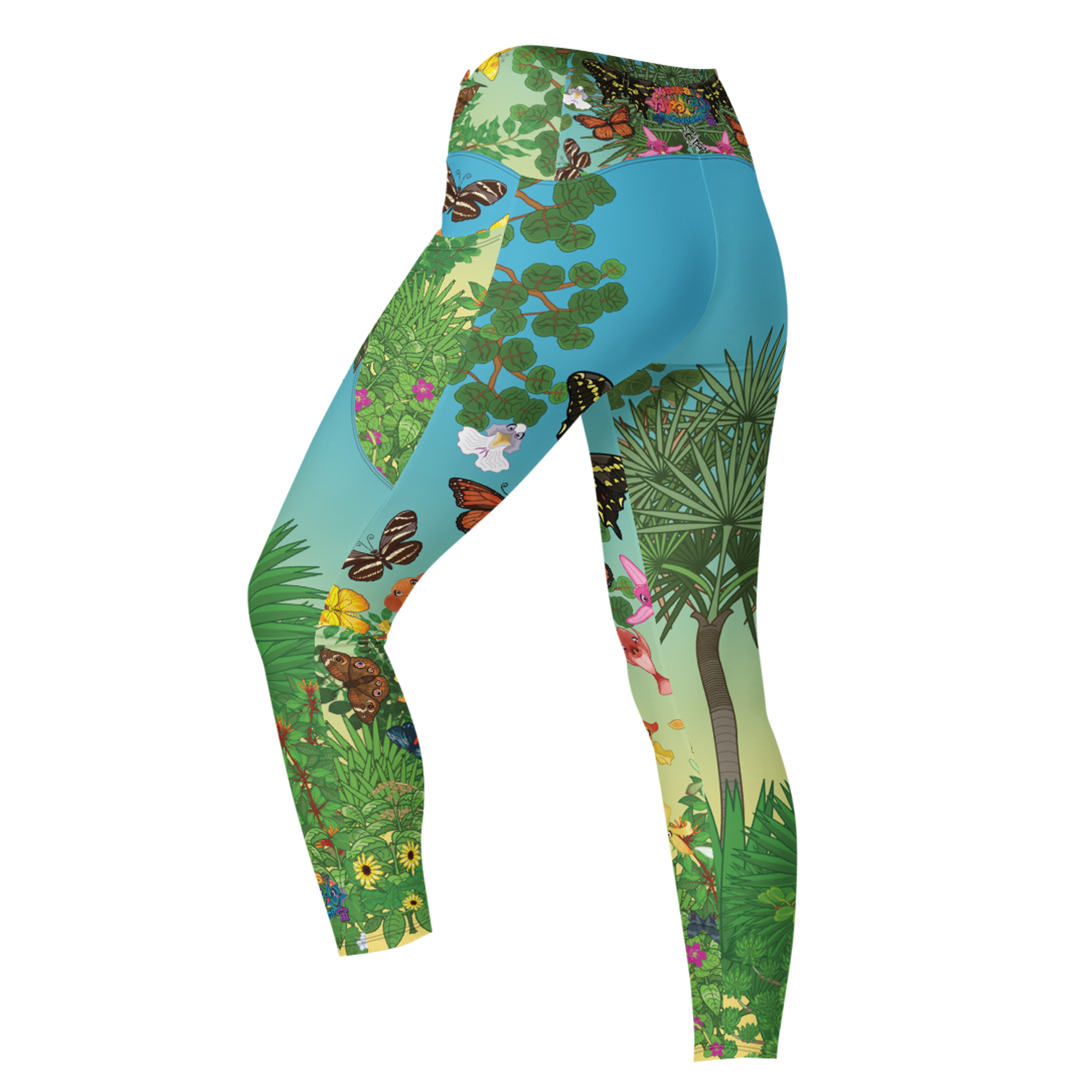 Kawaii Universe - Cute Florida Coastal Hammock Ladies Leggings