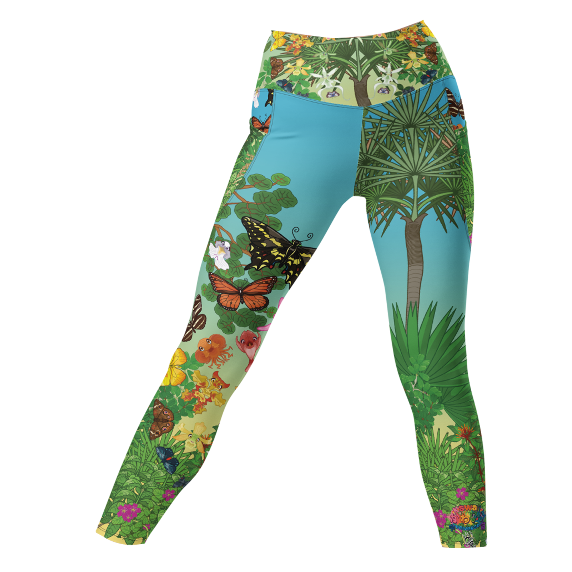 Kawaii Universe - Cute Florida Coastal Hammock Ladies Leggings