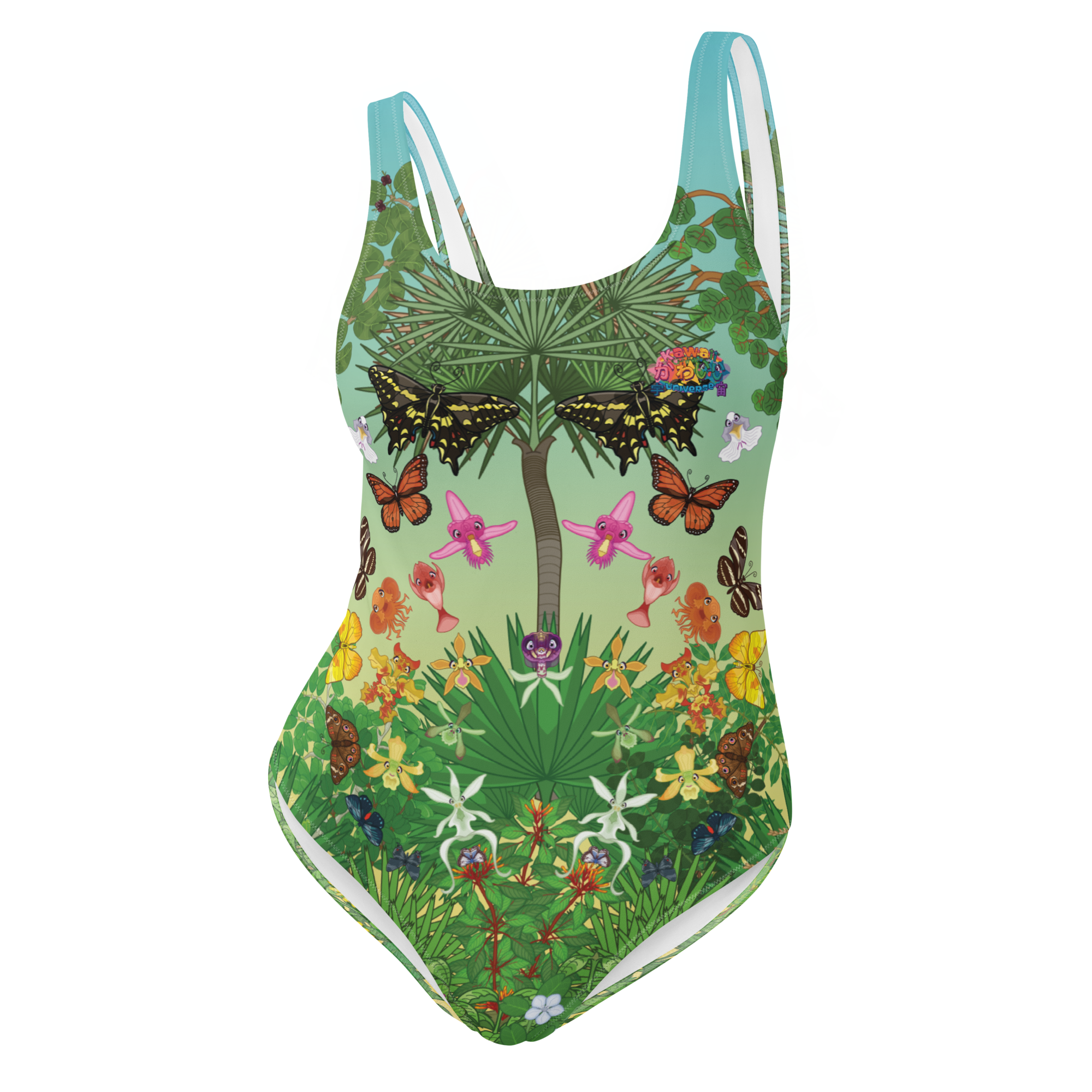 Kawaii Universe - Cute Florida Coastal Hammock One-Piece Swimsuit