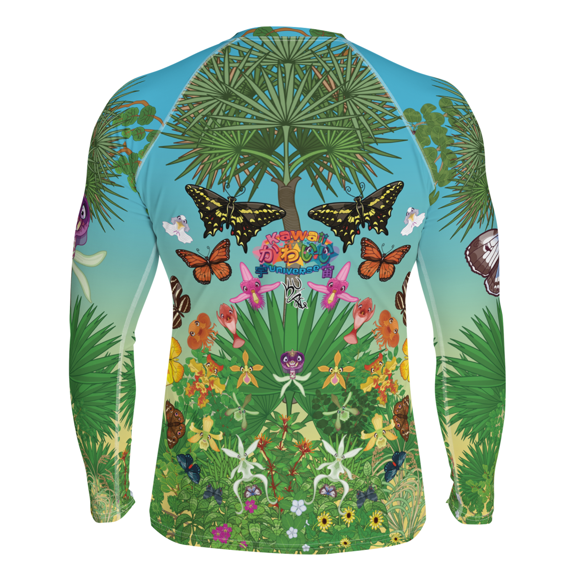 Kawaii Universe - Cute Florida Coastal Hammock Mens Rash Guard