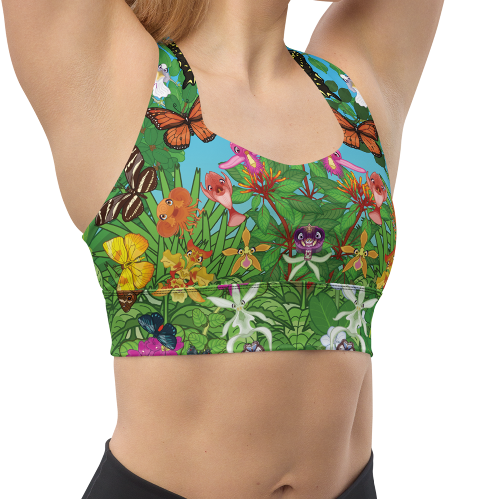 Kawaii Universe - Cute Florida Coastal Hammock Sports Bra