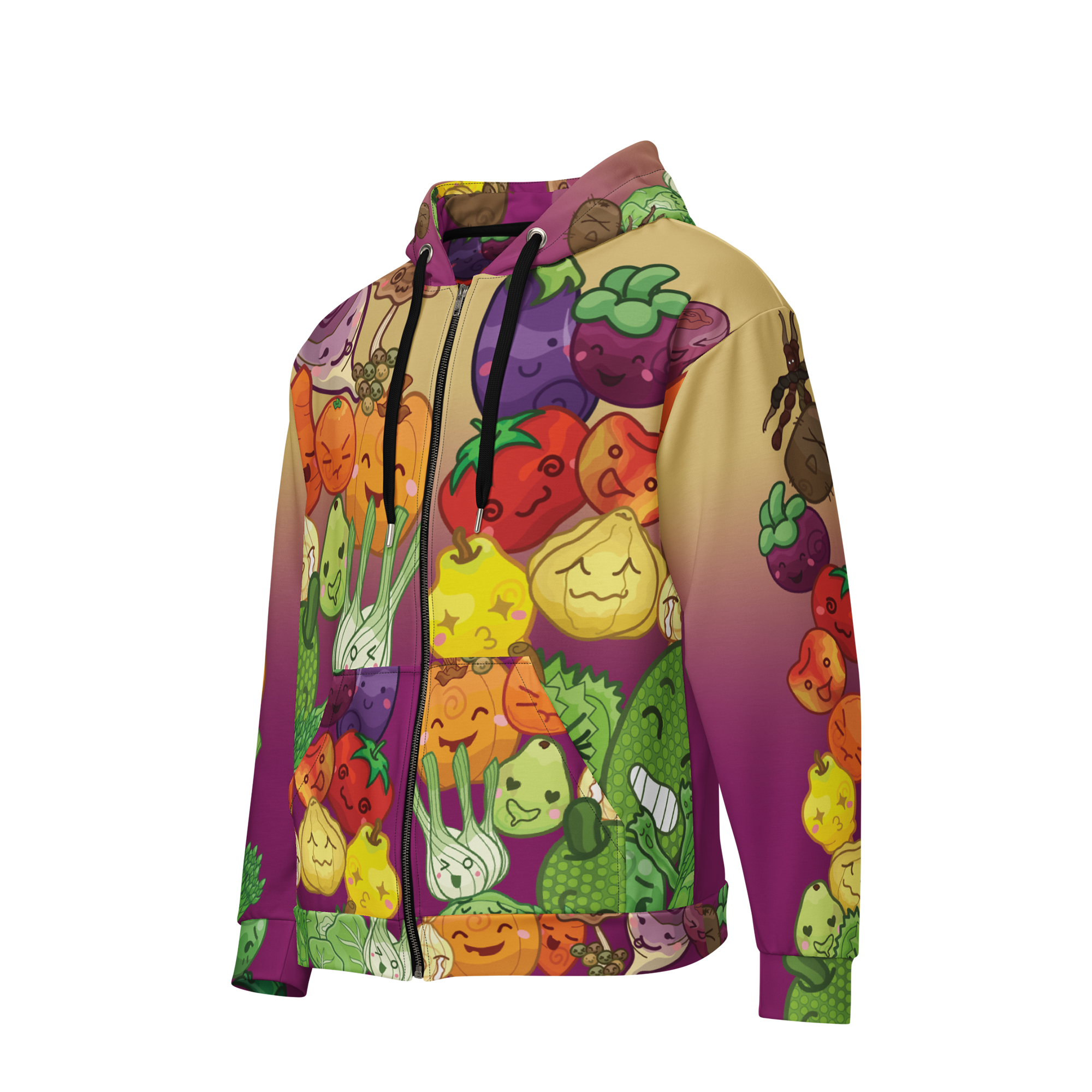 Kawaii Universe - Cute Amazing Fruits and Veggies Collection Unisex Hoodie