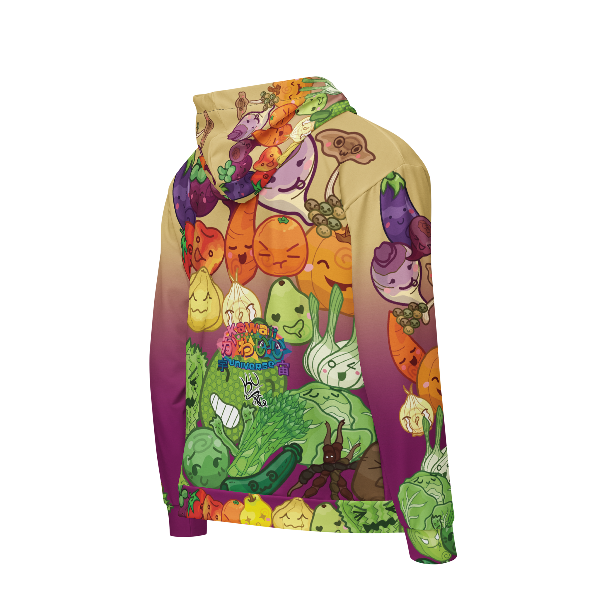 Kawaii Universe - Cute Amazing Fruits and Veggies Collection Unisex Hoodie