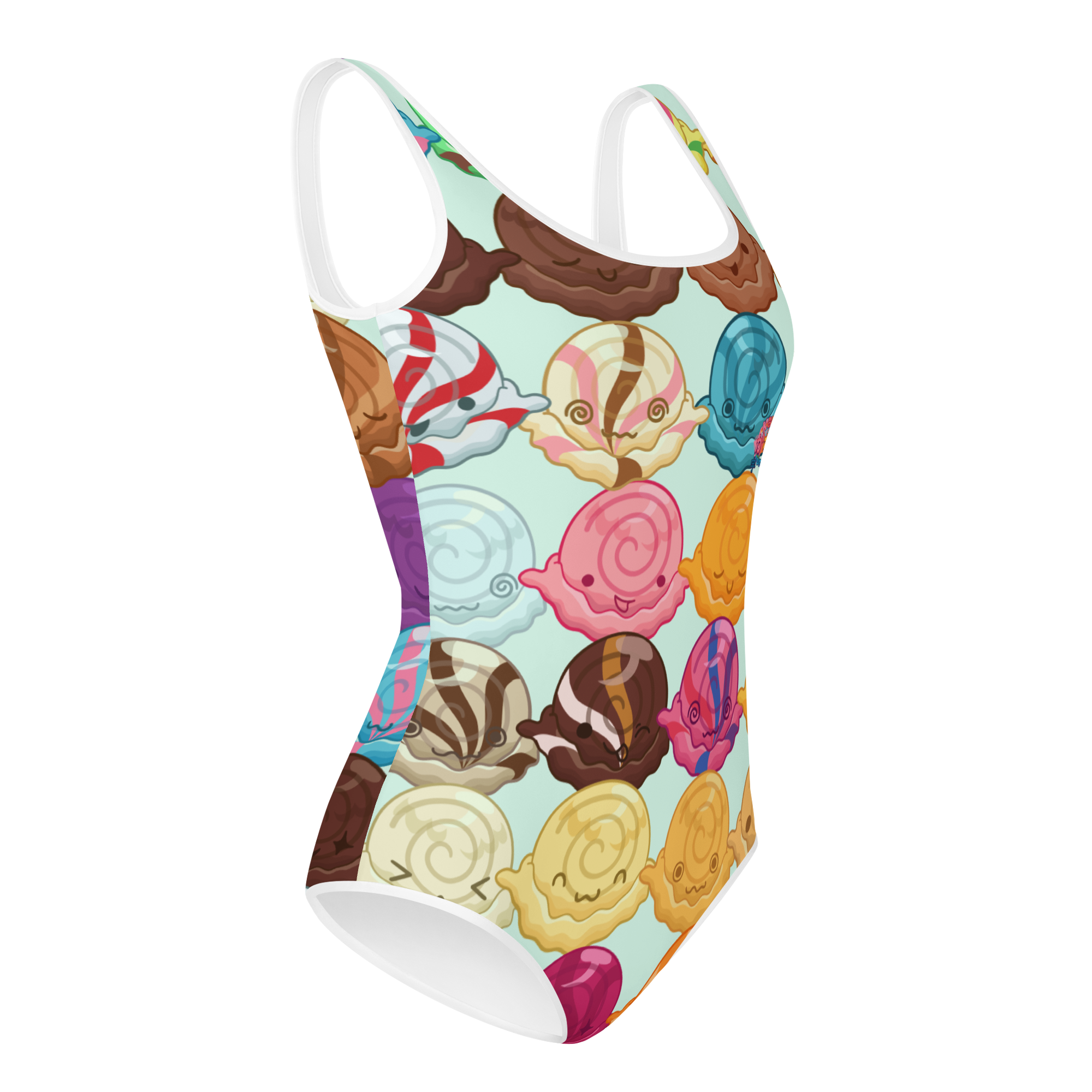 Kawaii Universe - Cute Gelato Scoops Argyle Toddler to Tween Swimsuit