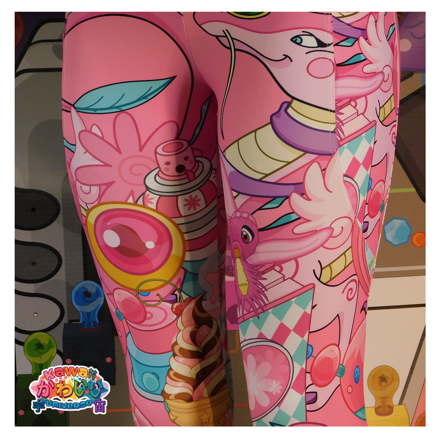 Kawaii Universe - Cute Hyper Nikomi Pink Collection Ladies Leggings