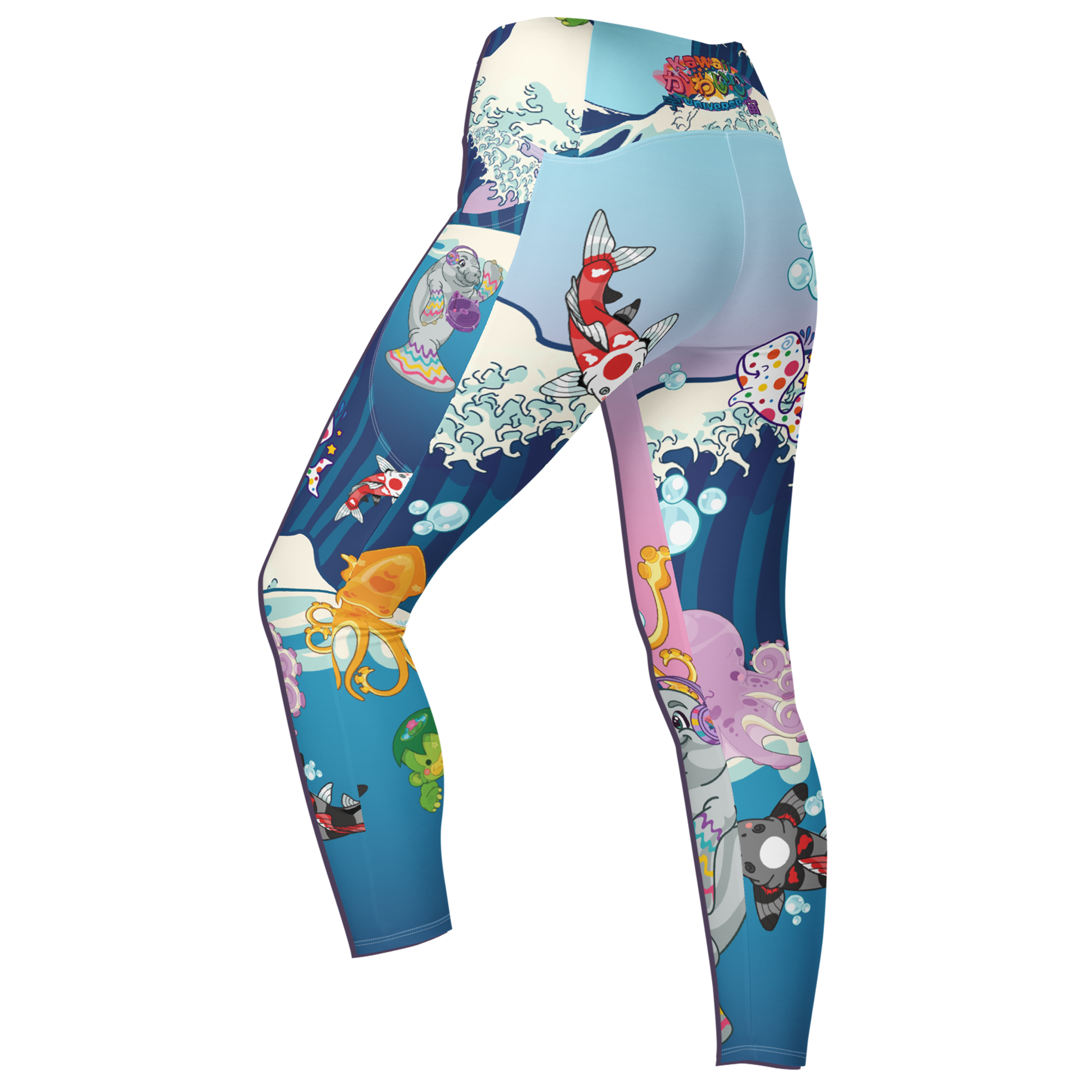 Kawaii Universe - Cute Manatee DJ ( Ocean is My Home ) Ladies Leggings