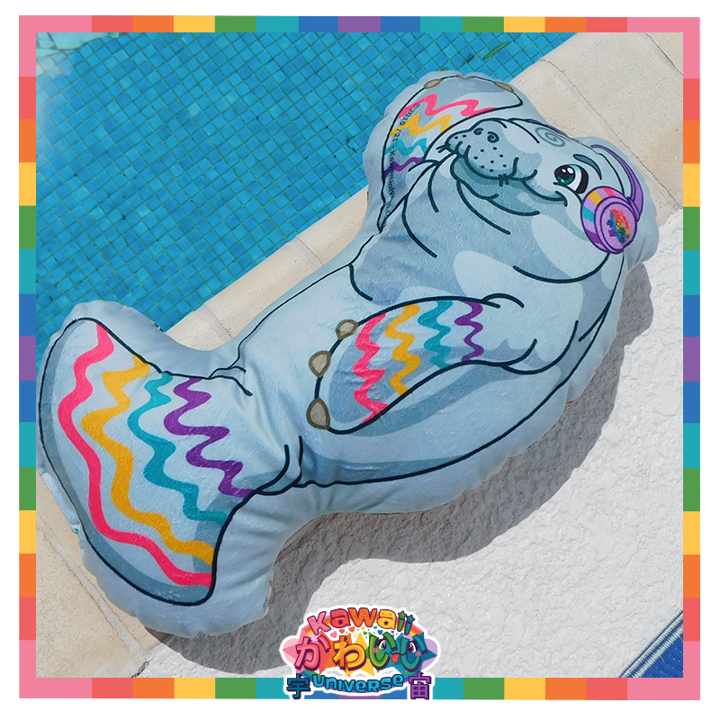 Kawaii Universe - Cute DJ Manatee Over-the-Sea Soft Sculpture Plush