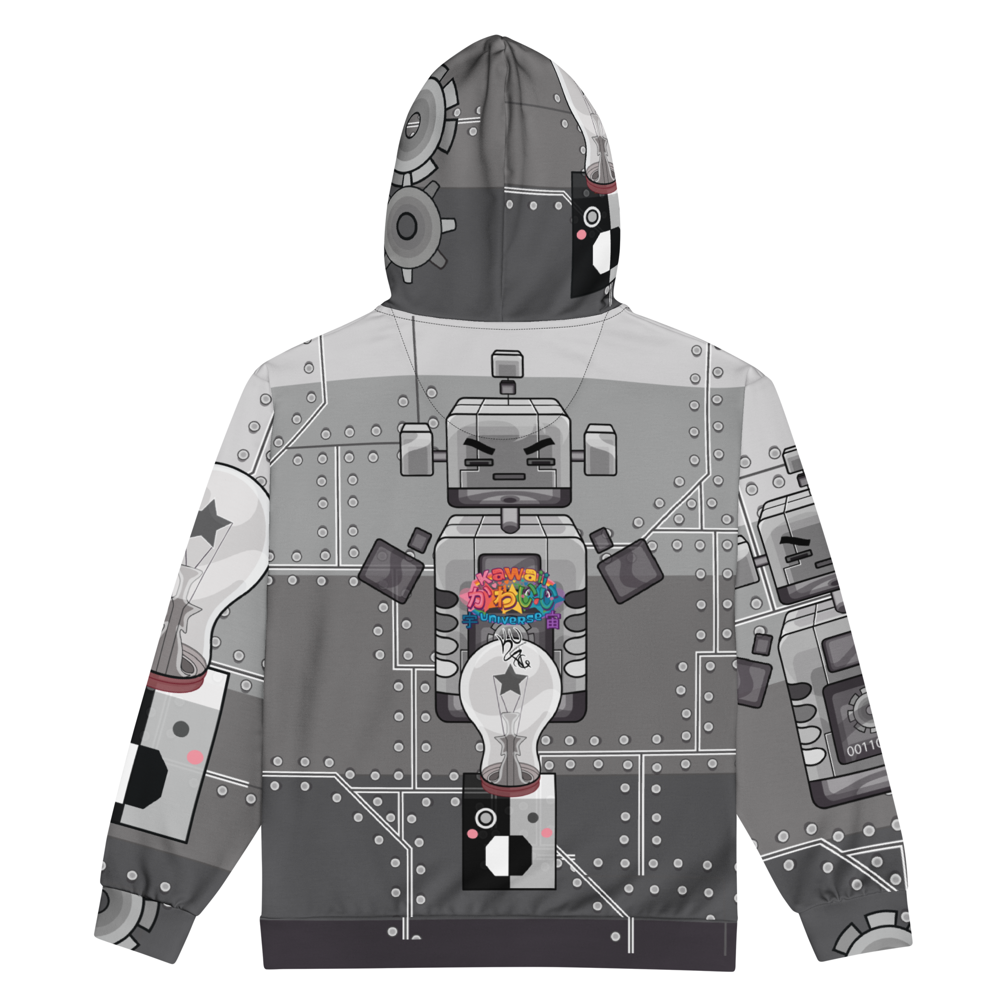 Kawaii Universe - Cute Metallized Robot Unisex Classic or Zip Up Hoodie