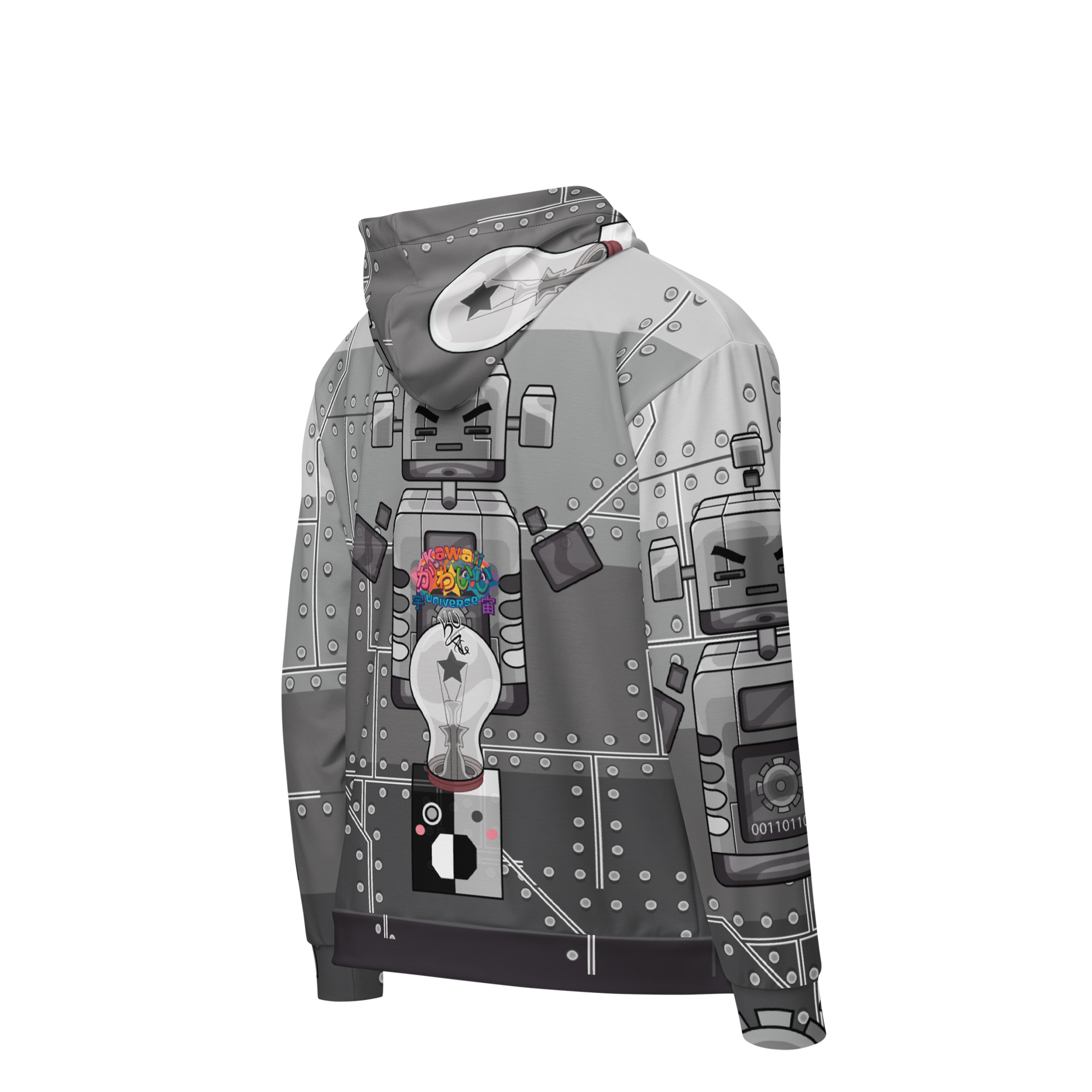 Kawaii Universe - Cute Metallized Robot Unisex Classic or Zip Up Hoodie