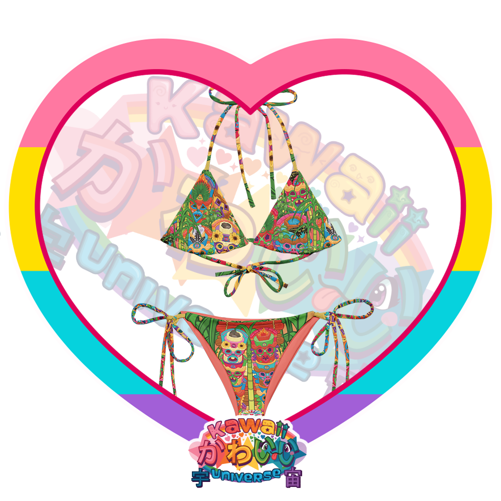 Kawaii Universe - Cute Miami Tiki Totems Classic Bikini