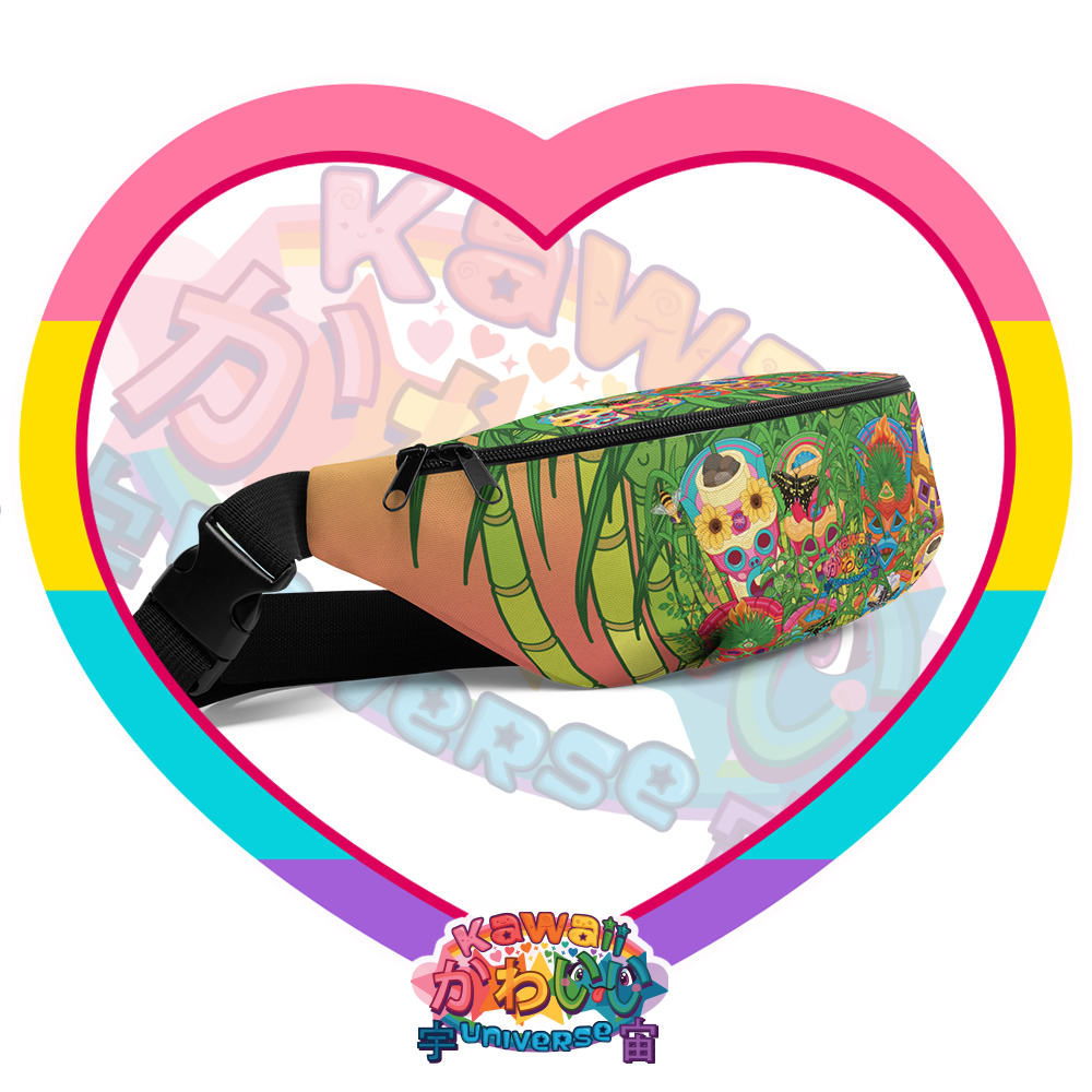 Kawaii Universe - Cute Miami Tiki Totems Designer Unisex Fanny Pack