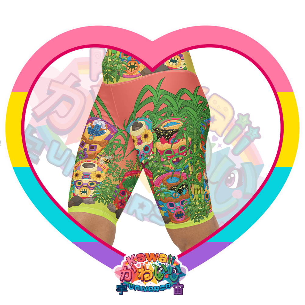 Kawaii Universe - Cute Miami Tiki Totem Bike Shorts