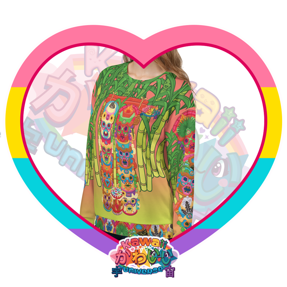 Kawaii Universe - Cute Miami Tiki Totems Unisex Longsleeve