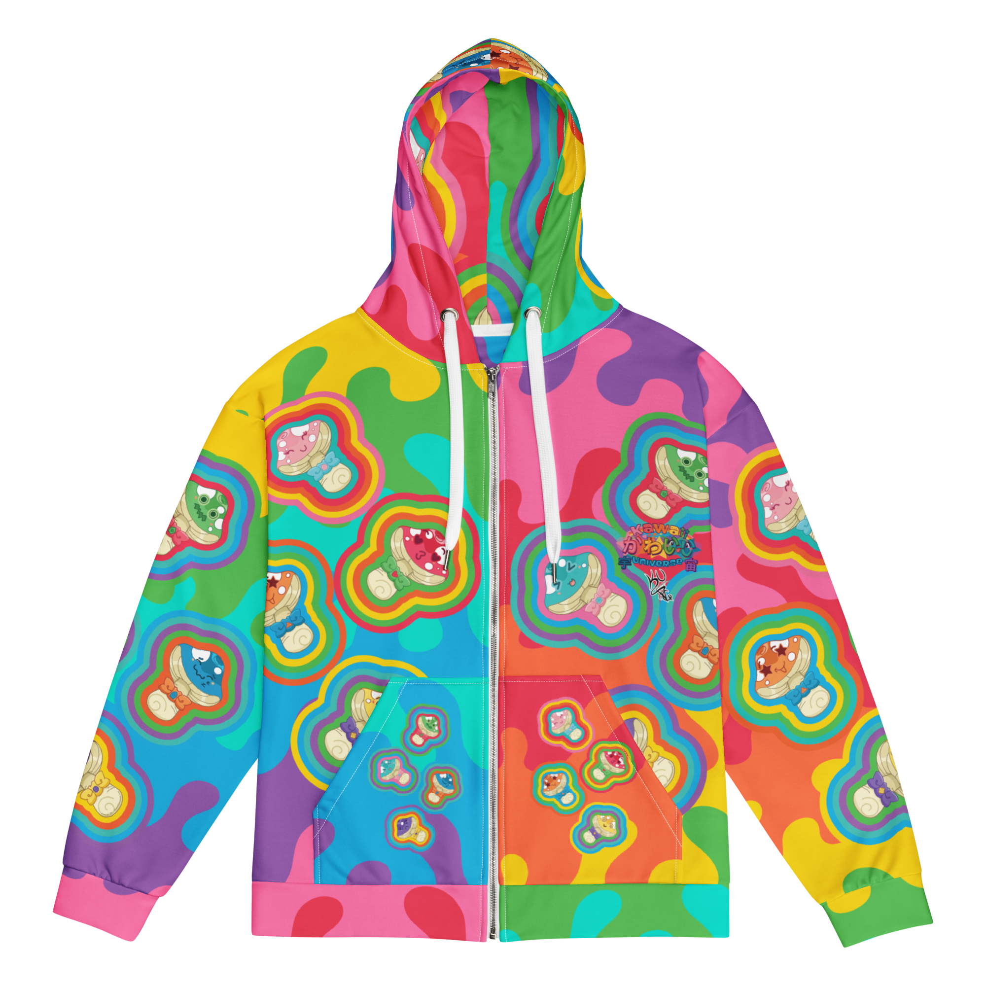 Kawaii Universe - Cute Natsu Fantasy Mushrooms Unisex Hoodie