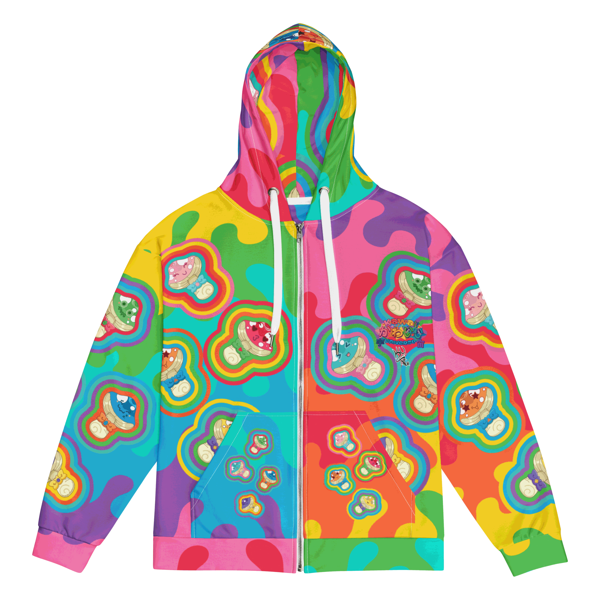 Kawaii Universe - Cute Natsu Fantasy Mushrooms Unisex Hoodie