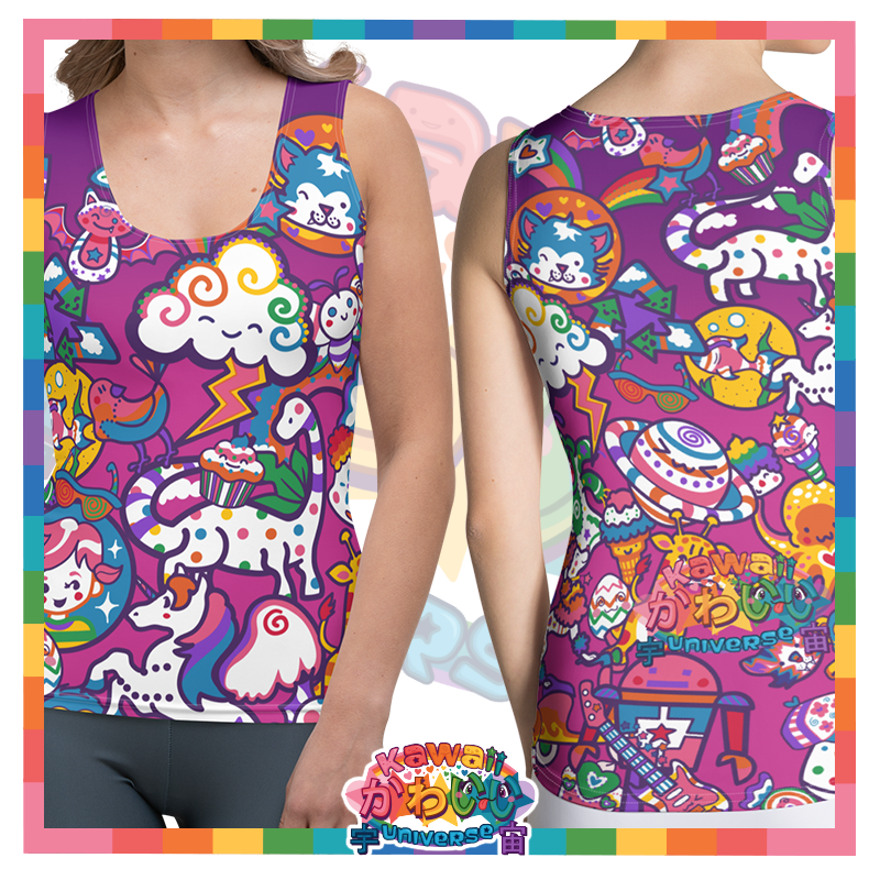 Kawaii Universe - Cute Playfulverse Ladies Tank Top