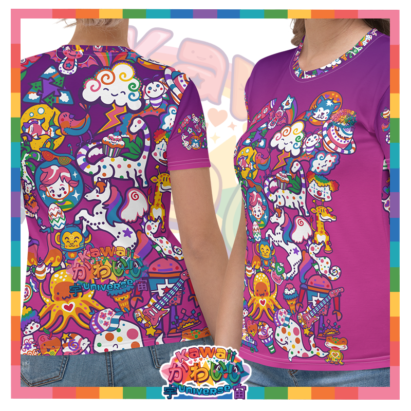 Kawaii Universe - Cute Playfulverse Ladies Tee